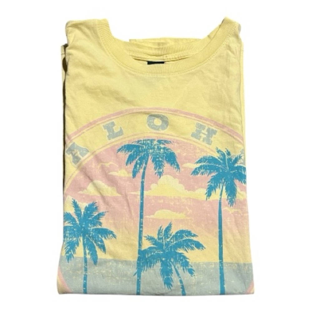 🏝️ wild fable Oversized Yellow Hawaii Graphic Tee
